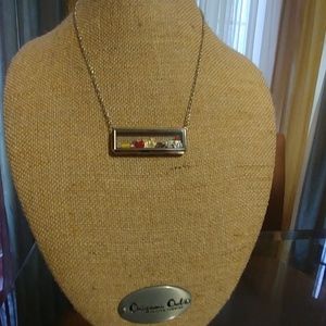 Origami Owl rectangle locket necklace with 6 charm